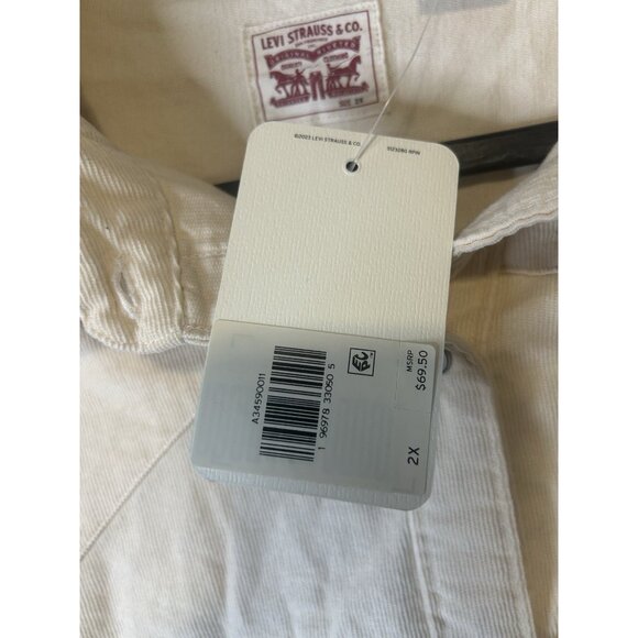 Levi's Women's Plus Size Dylan Western Shirt (White Smoke, 2X) - Picture 4 of 4